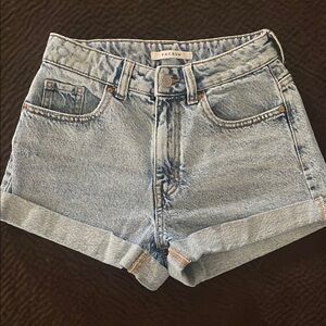 PacSun Blue Jean Shorts with Cuffed Hem and Vintage Look